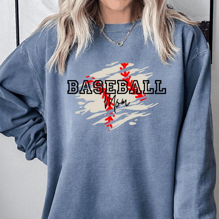 Distressed Baseball Mom Comfort Colors Sweatshirt Distressed Baseball Mom Comfort Colors Sweatshirt