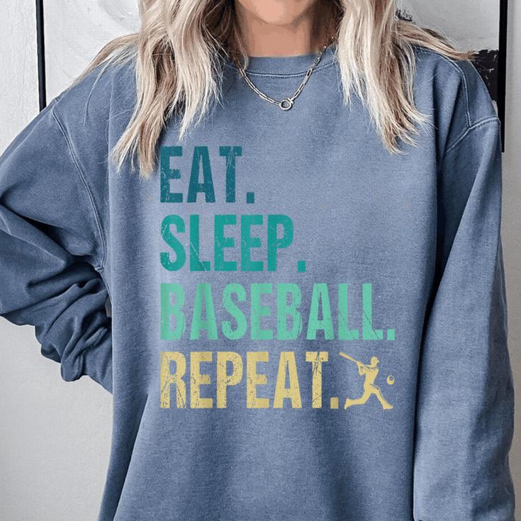 Eat Sleep Baseball Repeat Baseball Player Baseball Comfort Colors Sweatshirt