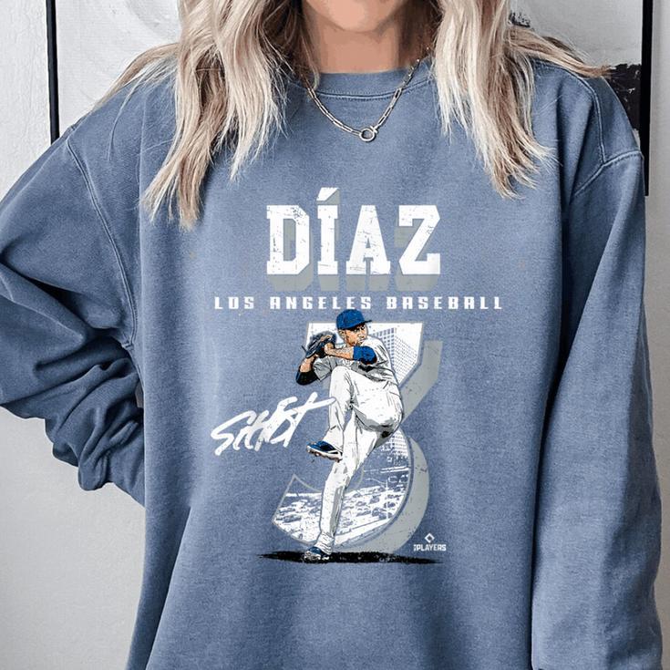 Edwin Diaz Los Angeles D Baseball Players MLBEDD201M Comfort Colors Sweatshirt Edwin Diaz Los Angeles D Baseball Players MLBEDD201M Comfort Colors Sweatshirt