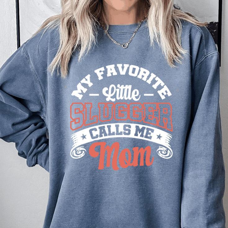 My Favorite Little Slugger Calls Me Mom Proud Baseball Mom Comfort Colors Sweatshirt My Favorite Little Slugger Calls Me Mom Proud Baseball Mom Comfort Colors Sweatshirt