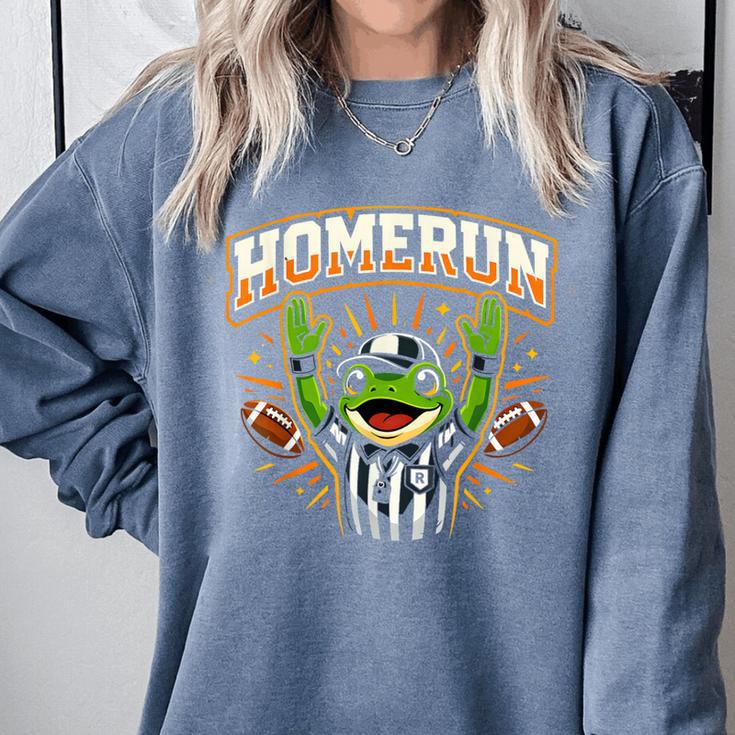 Football Referee Touchdown Baseball Homerun Frog Comfort Colors Sweatshirt Football Referee Touchdown Baseball Homerun Frog Comfort Colors Sweatshirt