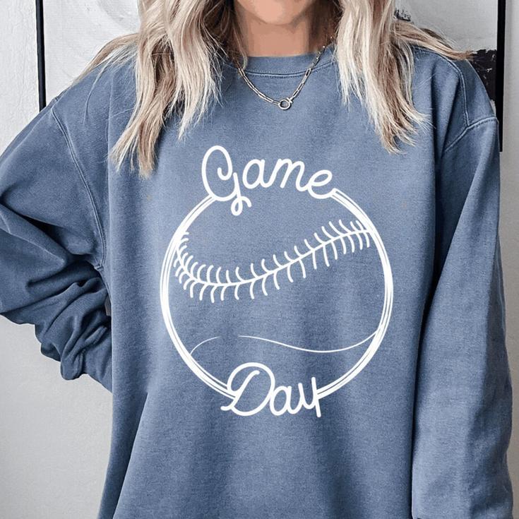 Game Day Baseball Mom Comfort Colors Sweatshirt Game Day Baseball Mom Comfort Colors Sweatshirt