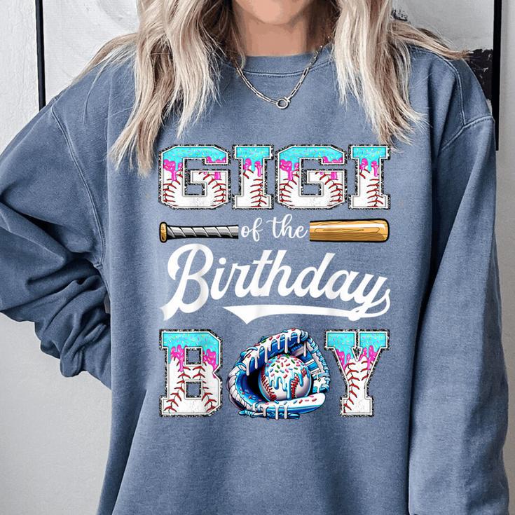 Gigi Of The Birthday Boy Baseball Ice Cream Drip Matching Comfort Colors Sweatshirt