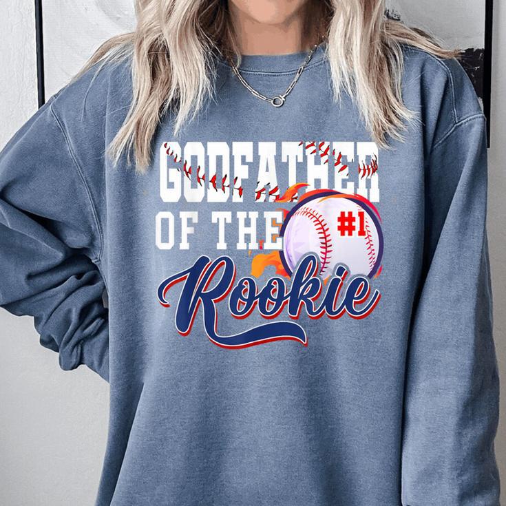 Godfather Rookie Of Year 1st Birthday Baseball Theme Comfort Colors Sweatshirt