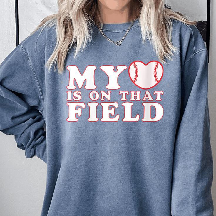 My Heart Is On That Court Baseball Mom Comfort Colors Sweatshirt My Heart Is On That Court Baseball Mom Comfort Colors Sweatshirt