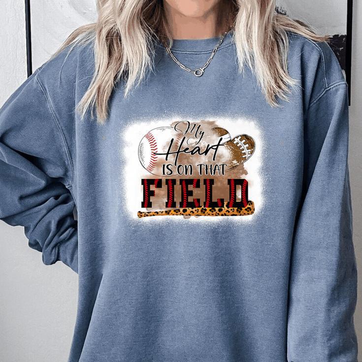 My Heart Is On That Field Baseball Mom Momm Premium Comfort Colors Sweatshirt My Heart Is On That Field Baseball Mom Momm Premium Comfort Colors Sweatshirt