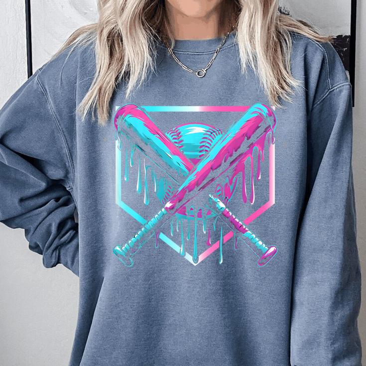 Ice Cream Baseball Drip Home Plate Bats Cool For Boys Youth Comfort Colors Sweatshirt