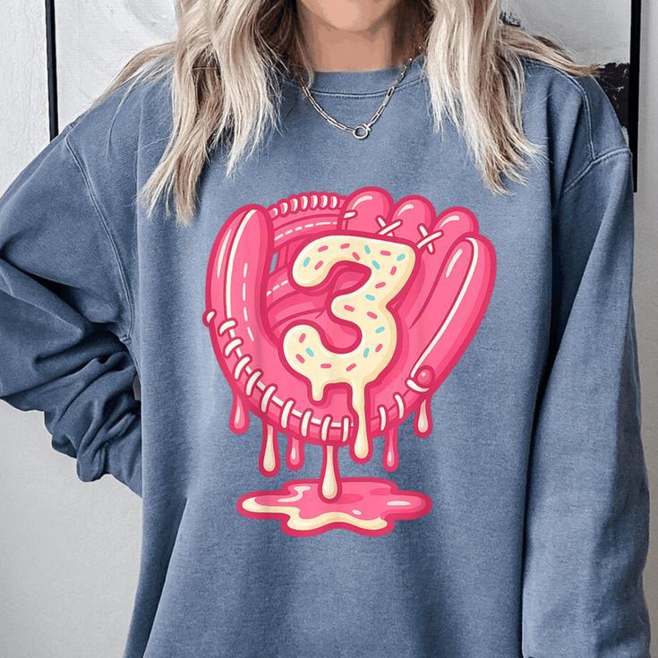 Ice Cream Baseball Glove 3rd Birthday Edition Comfort Colors Sweatshirt
