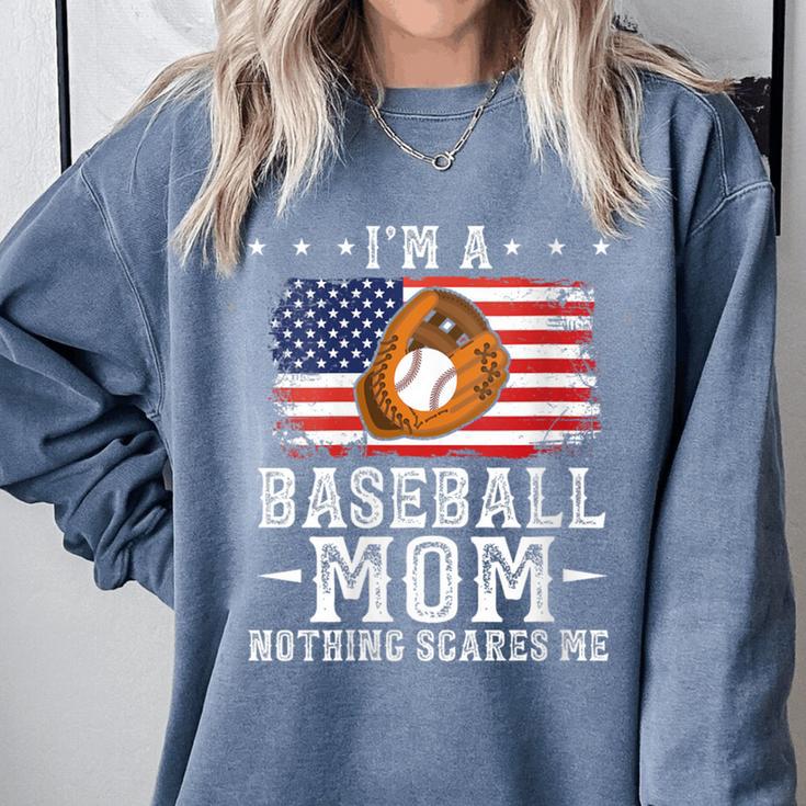 I'm a Baseball Mom Nothing Scares Me Baseball Comfort Colors Sweatshirt I'm a Baseball Mom Nothing Scares Me Baseball Comfort Colors Sweatshirt