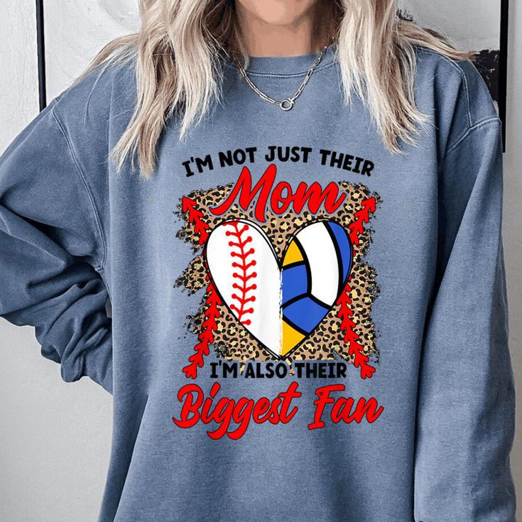I'm Their Biggest Fan Volleyball Baseball Mom Comfort Colors Sweatshirt I'm Their Biggest Fan Volleyball Baseball Mom Comfort Colors Sweatshirt