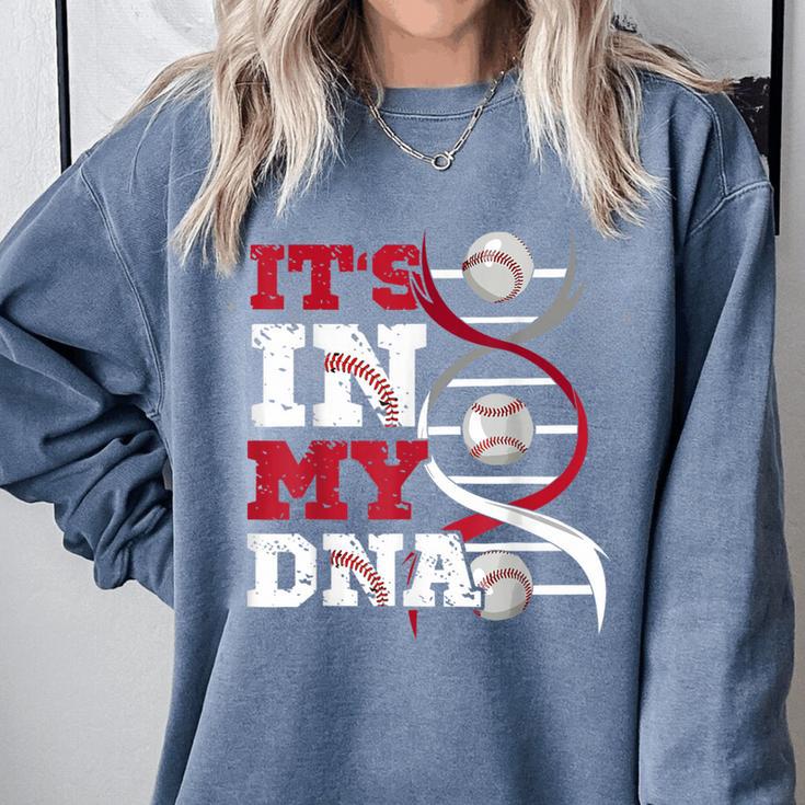 ITS In My DNA Baseball Sport Player Saying Baseball Fan Comfort Colors Sweatshirt ITS In My DNA Baseball Sport Player Saying Baseball Fan Comfort Colors Sweatshirt