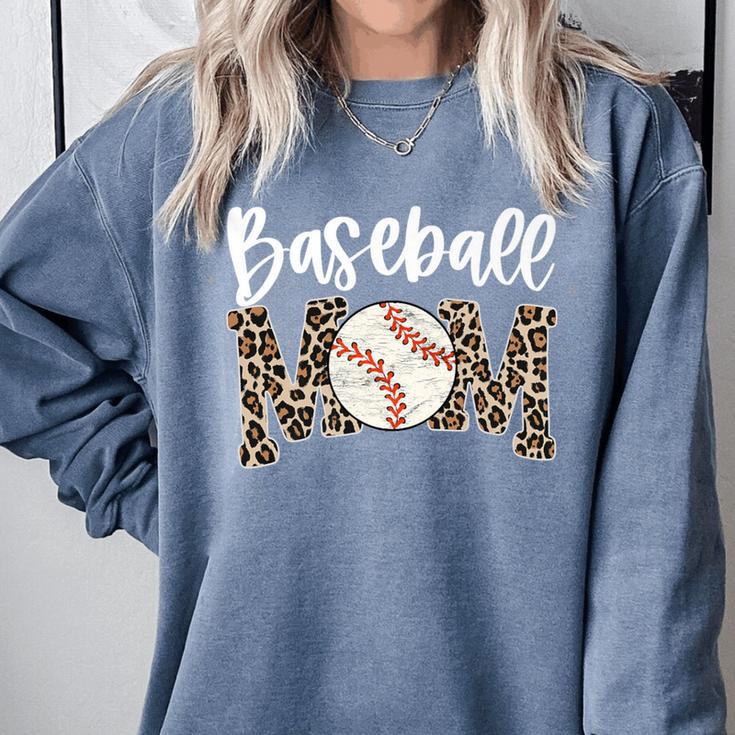 Leopard Baseball Mom Baseball Mama Retro Cute Mother's Day Premium Comfort Colors Sweatshirt Leopard Baseball Mom Baseball Mama Retro Cute Mother's Day Premium Comfort Colors Sweatshirt