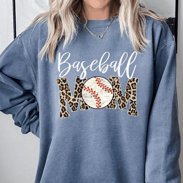 Leopard Baseball Mom Matching Baseball Mama Family Matching Comfort Colors Sweatshirt
