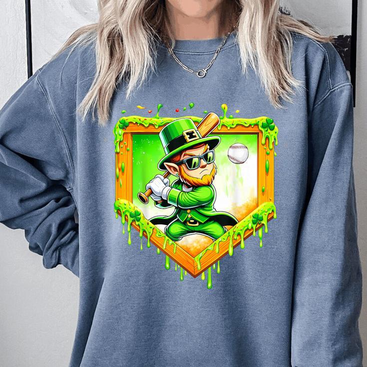 Leprechaun Baseball St Patricks Day Ice Cream Drip Men Boys Comfort Colors Sweatshirt Leprechaun Baseball St Patricks Day Ice Cream Drip Men Boys Comfort Colors Sweatshirt