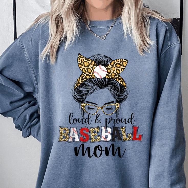Loud And Proud Baseball Mom Messy Bun Leopard Baseball Mom Comfort Colors Sweatshirt Loud And Proud Baseball Mom Messy Bun Leopard Baseball Mom Comfort Colors Sweatshirt