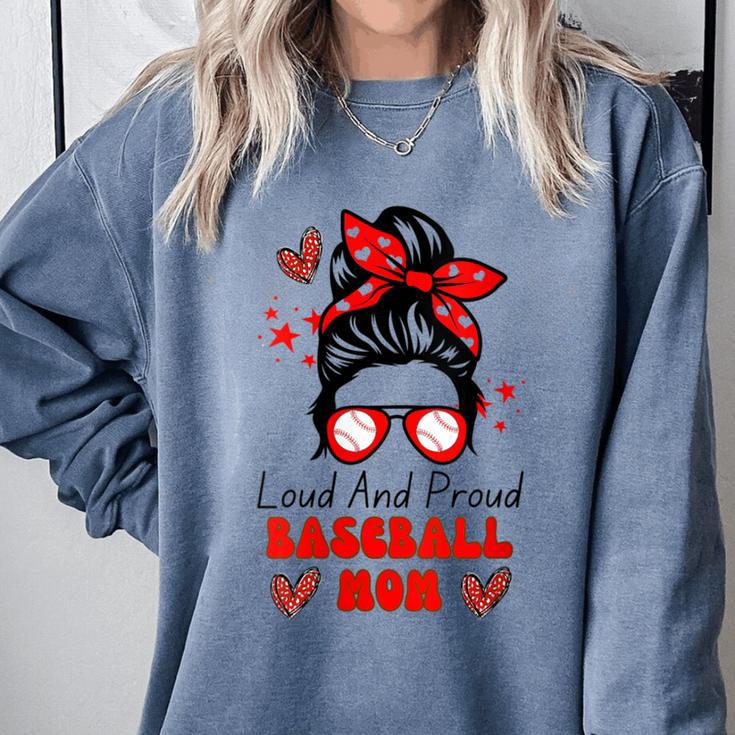 Loud And Proud Baseball Mom Messy Bun Leopard Mother Day Comfort Colors Sweatshirt Loud And Proud Baseball Mom Messy Bun Leopard Mother Day Comfort Colors Sweatshirt