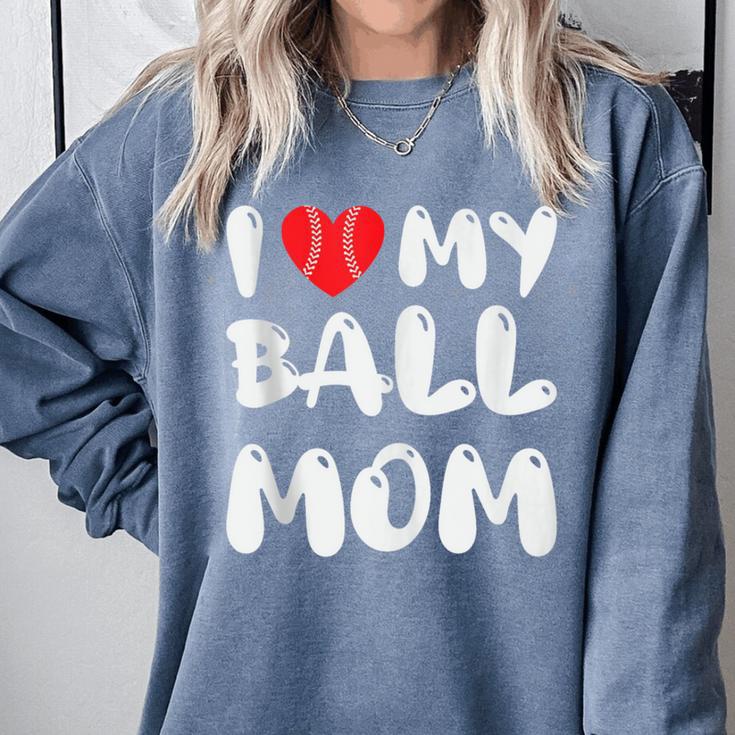 I LOVE MY BASEBALL MOM Comfort Colors Sweatshirt I LOVE MY BASEBALL MOM Comfort Colors Sweatshirt