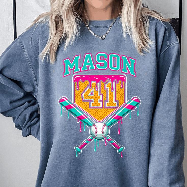 Mason 41 Meme Ice Cream Drip Baseball Birthday Costume Comfort Colors Sweatshirt Mason 41 Meme Ice Cream Drip Baseball Birthday Costume Comfort Colors Sweatshirt