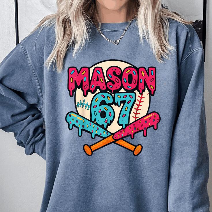 Mason 67 Ice Cream Drip Baseball Meme Graphics Comfort Colors Sweatshirt Mason 67 Ice Cream Drip Baseball Meme Graphics Comfort Colors Sweatshirt