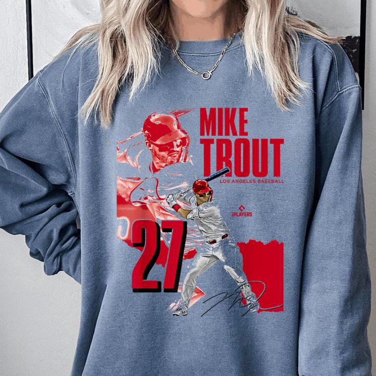 Mike Trout Los Angeles A MLB Baseball Players MLBMTR304N Comfort Colors Sweatshirt