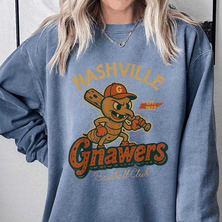 Nashville Gnawers Retro Minor League Baseball Comfort Colors Sweatshirt Nashville Gnawers Retro Minor League Baseball Comfort Colors Sweatshirt