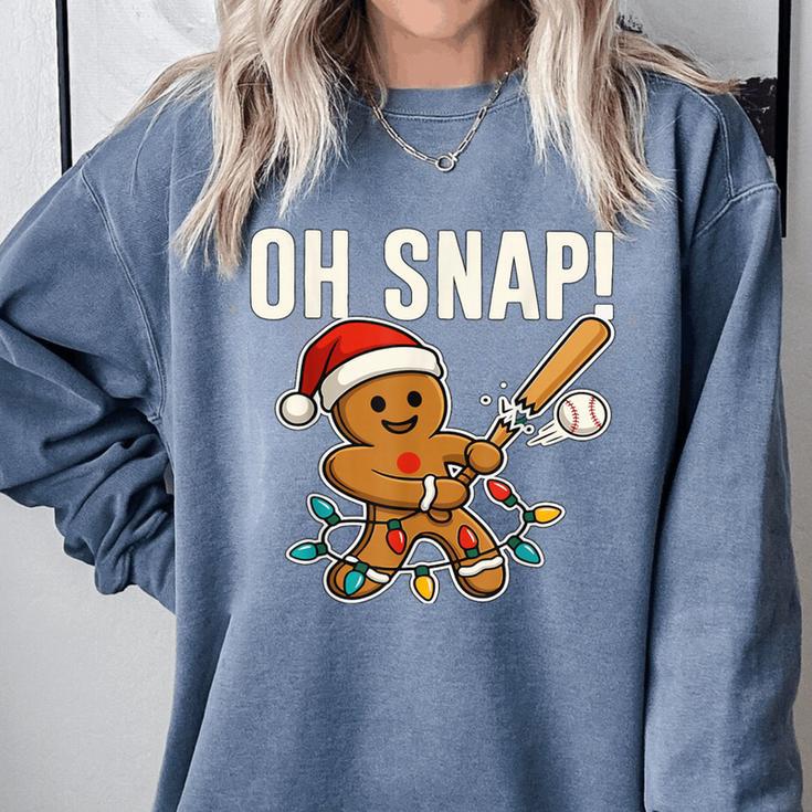 Oh Snap Gingerbreadman Christmas Baseball Humor Comfort Colors Sweatshirt Oh Snap Gingerbreadman Christmas Baseball Humor Comfort Colors Sweatshirt