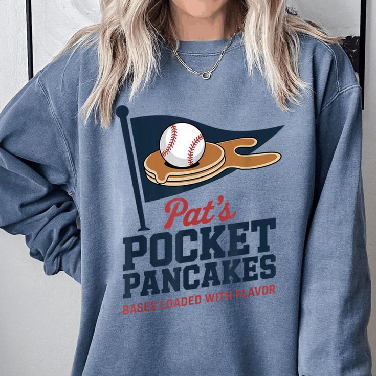 Pat's Pocket Pancakes Flag Baseball On Pancake Comfort Colors Sweatshirt