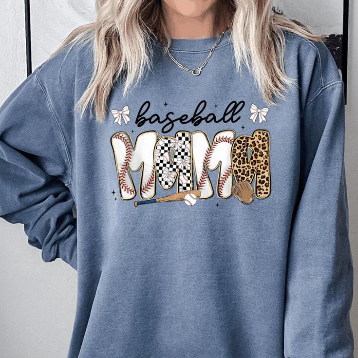 Preppy Baseball Mama Coquette Bow Game Day Mom Mother Comfort Colors Sweatshirt Preppy Baseball Mama Coquette Bow Game Day Mom Mother Comfort Colors Sweatshirt