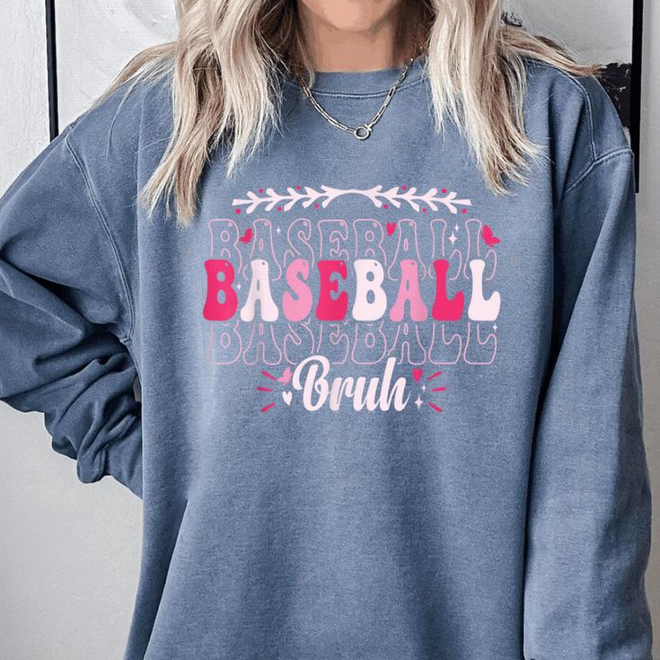 Retro Groovy Baseball Bruh Proud Baseball Mom Comfort Colors Sweatshirt Retro Groovy Baseball Bruh Proud Baseball Mom Comfort Colors Sweatshirt