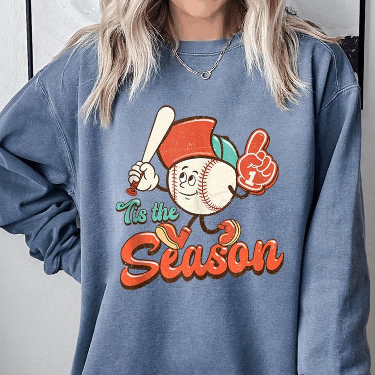 Retro Tis The Season Baseball Mom Baseball Lover Boys Kids Comfort Colors Sweatshirt Retro Tis The Season Baseball Mom Baseball Lover Boys Kids Comfort Colors Sweatshirt