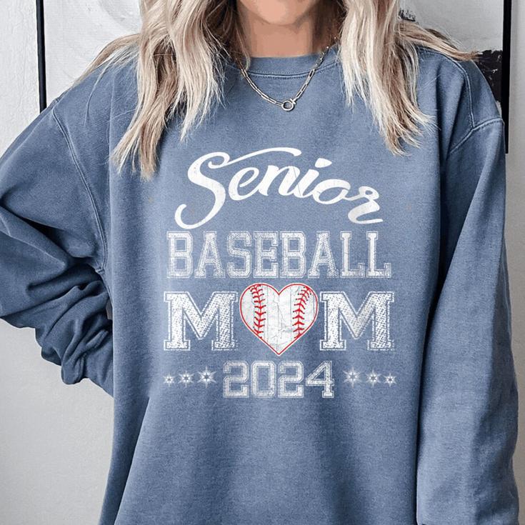 Senior Baseball Mom 2024 Class Of 2024 Graduation Comfort Colors Sweatshirt