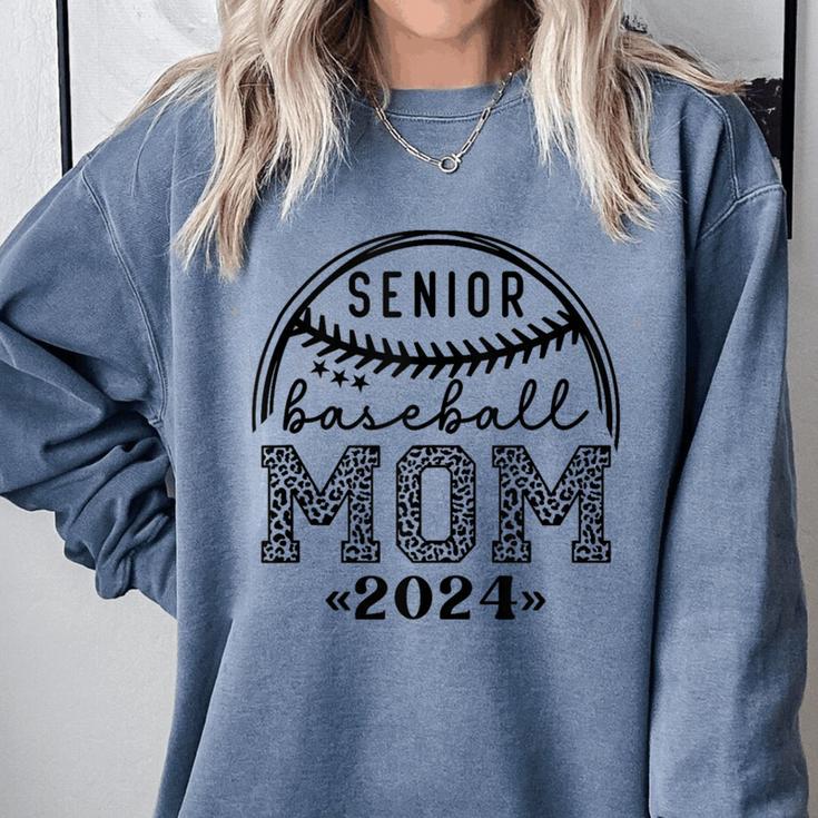 Senior Baseball Mom 2024 Comfort Colors Sweatshirt