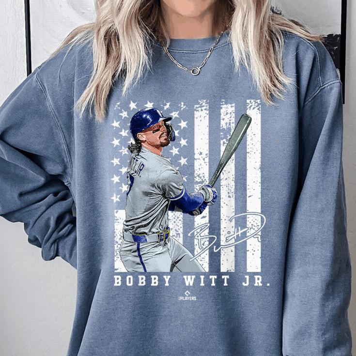 Show Your Pride Bobby WITT Jr Kansas City Baseball MLBPA Comfort Colors Sweatshirt