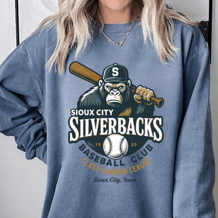 Sioux City Silverbacks Retro Minor League Baseball Comfort Colors Sweatshirt Sioux City Silverbacks Retro Minor League Baseball Comfort Colors Sweatshirt