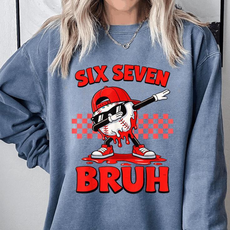 Six Seven 67 Bruh Baseball Valentine’s Day Teens Boys Kids Comfort Colors Sweatshirt Six Seven 67 Bruh Baseball Valentine’s Day Teens Boys Kids Comfort Colors Sweatshirt