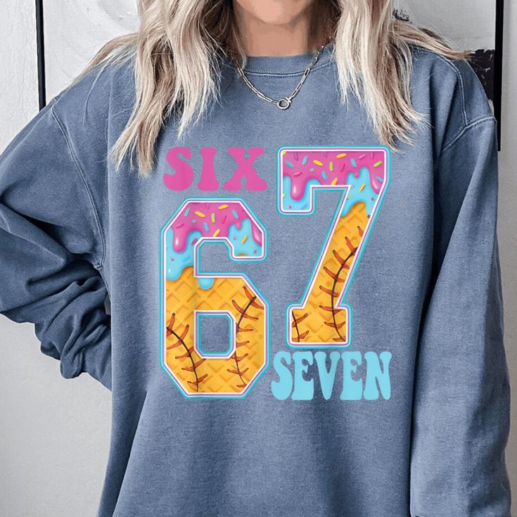 Six Seven Drip Baseball Player Number 67 Or 67th Birthday Comfort Colors Sweatshirt Six Seven Drip Baseball Player Number 67 Or 67th Birthday Comfort Colors Sweatshirt