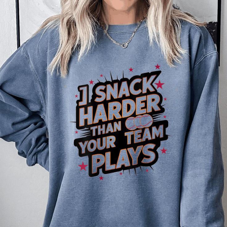 I Snack Harder Than Your Team Plays Baseball Mom Comfort Colors Sweatshirt I Snack Harder Than Your Team Plays Baseball Mom Comfort Colors Sweatshirt