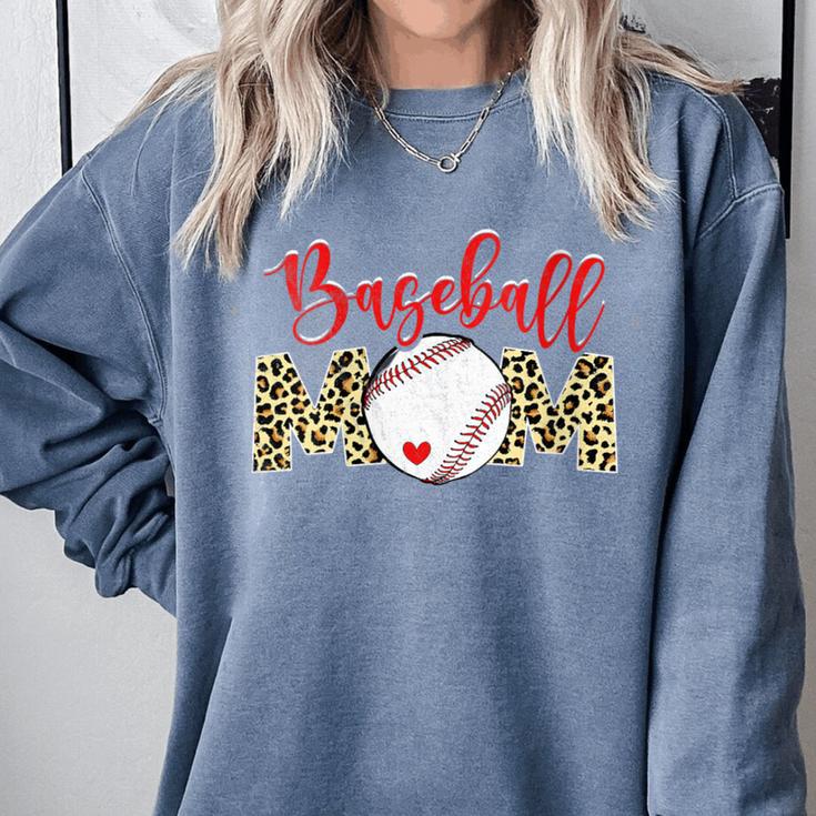 Sport Mom Leopard Mother's Day Baseball Mommy Mama Comfort Colors Sweatshirt Sport Mom Leopard Mother's Day Baseball Mommy Mama Comfort Colors Sweatshirt