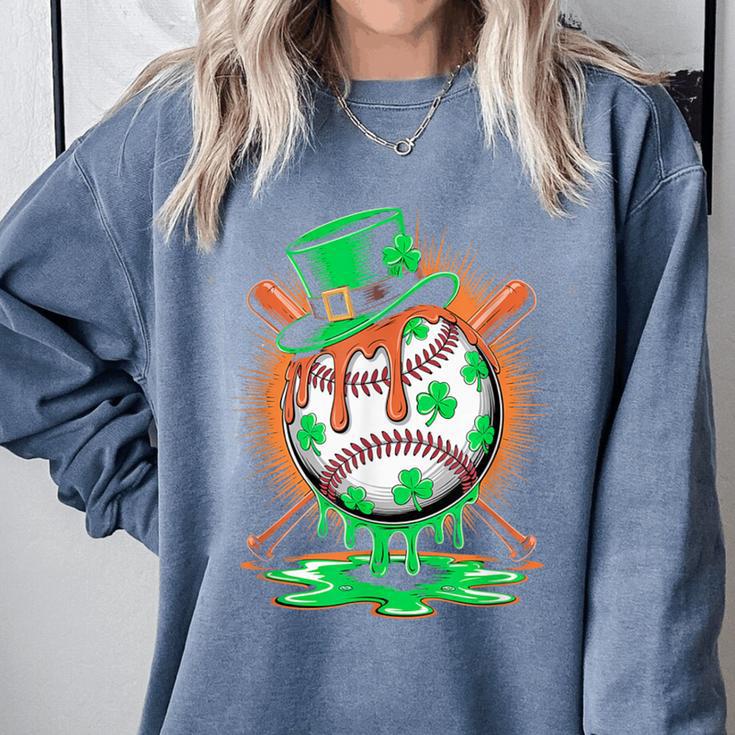 St Patrick Day Baseball Drip Ice Cream Kids Boys Men Comfort Colors Sweatshirt St Patrick Day Baseball Drip Ice Cream Kids Boys Men Comfort Colors Sweatshirt