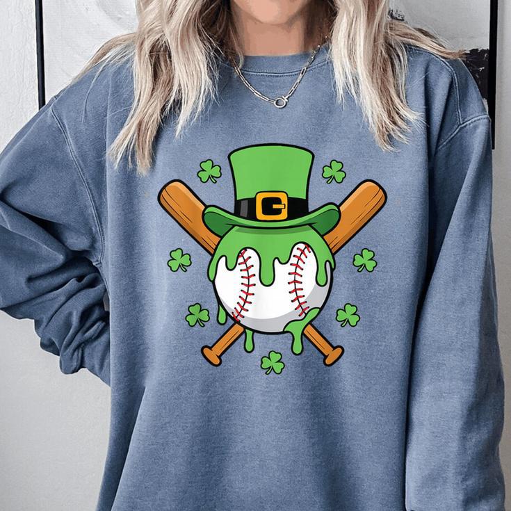 St Patricks Day Baseball Drip Ice Cream Baseball Home Plate Comfort Colors Sweatshirt St Patricks Day Baseball Drip Ice Cream Baseball Home Plate Comfort Colors Sweatshirt