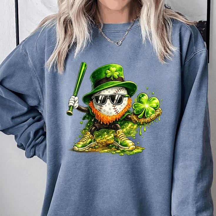 St Patrick’s Day Baseball Shamrock Player Comfort Colors Sweatshirt St Patrick’s Day Baseball Shamrock Player Comfort Colors Sweatshirt