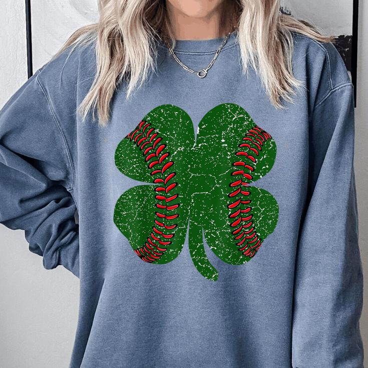 St Patricks Day Shamrock Baseball Saint Paddy's Comfort Colors Sweatshirt