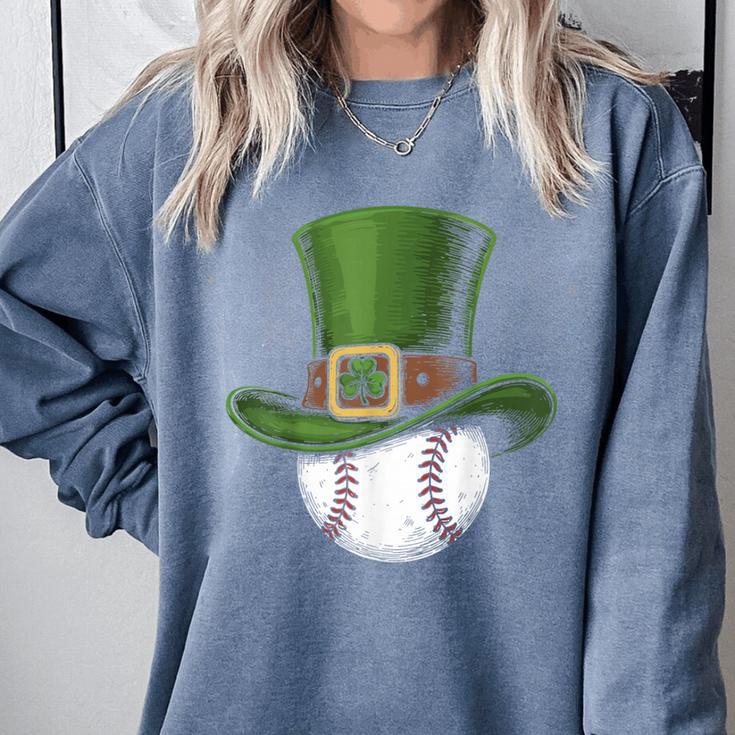 St Patricks Day Shamrock Baseball Saint Paddy's Kids Boys Comfort Colors Sweatshirt