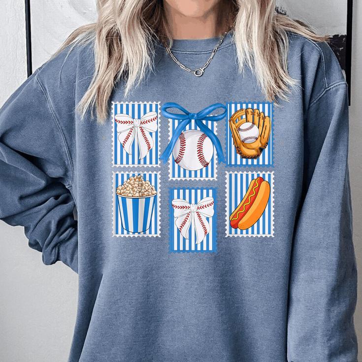 Stamps Coquette Bow Baseball Kids Youth Girls Baseball Mom Comfort Colors Sweatshirt Stamps Coquette Bow Baseball Kids Youth Girls Baseball Mom Comfort Colors Sweatshirt