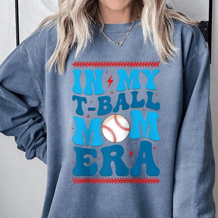In My T-Ball Mom Era Baseball Mom Groovy Mother's Day Raglan Baseball Tee Comfort Colors Sweatshirt
