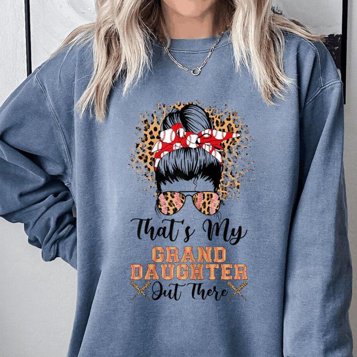 That's My Granddaughter Out There Baseball Mom Mother's Day Comfort Colors Sweatshirt