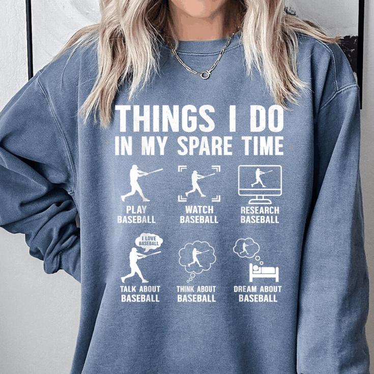Things I Do In My Spare Time Baseball Lovers Kids Boys Comfort Colors Sweatshirt Things I Do In My Spare Time Baseball Lovers Kids Boys Comfort Colors Sweatshirt