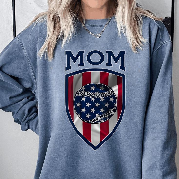 USA Mum Mother's Day Baseball Mom Comfort Colors Sweatshirt USA Mum Mother's Day Baseball Mom Comfort Colors Sweatshirt