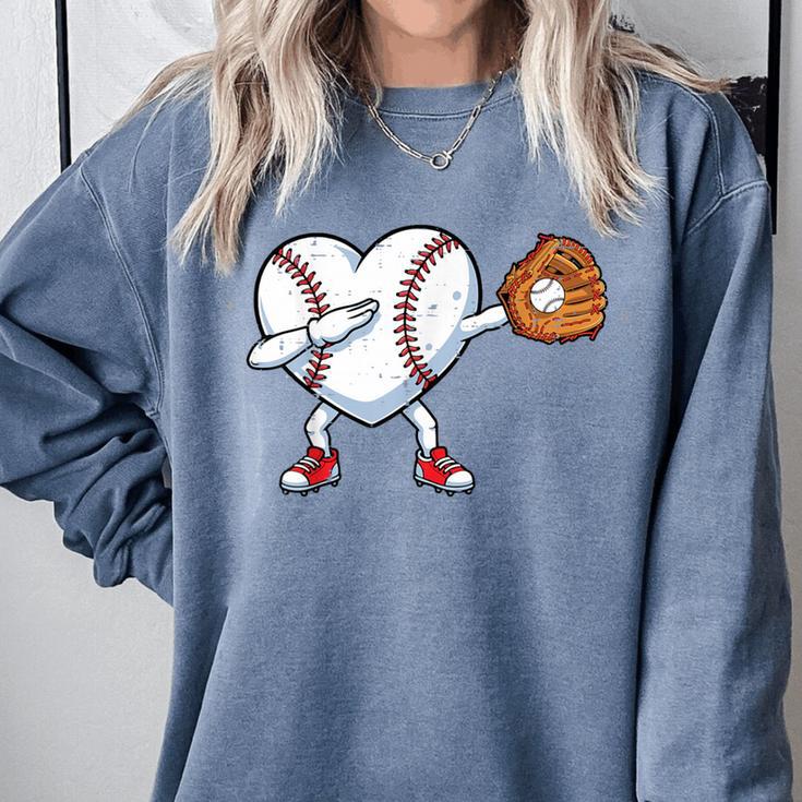 Valentines Day Baseball Ball Heart Dab Boys Kids Men Comfort Colors Sweatshirt Valentines Day Baseball Ball Heart Dab Boys Kids Men Comfort Colors Sweatshirt