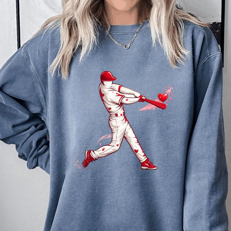 Valentines Day Baseball Batter Silhouette Heart For Men Boys Comfort Colors Sweatshirt Valentines Day Baseball Batter Silhouette Heart For Men Boys Comfort Colors Sweatshirt